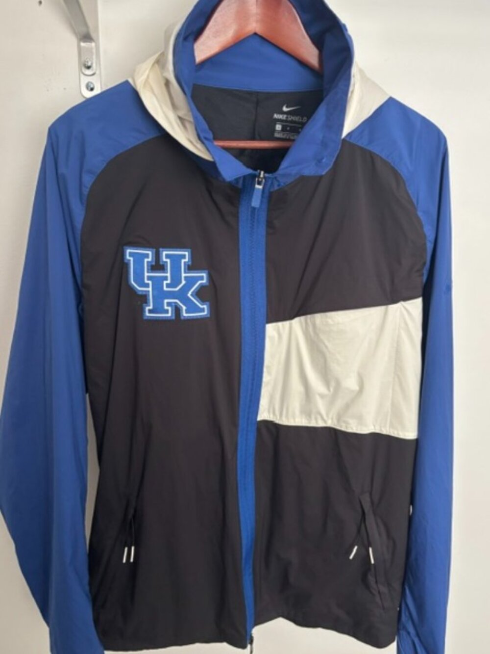 Nike University of Kentucky Wildcats Hooded Full Zip Jacket Mens Large Blue